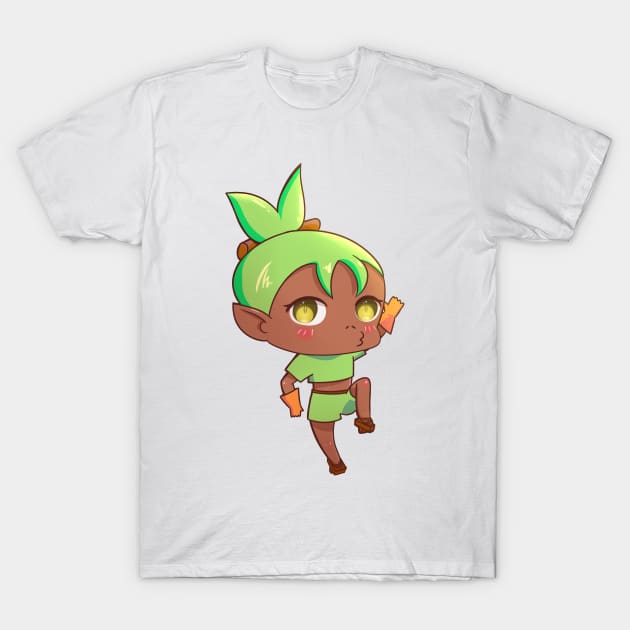 Grookey Pokemon Sword and Shield Starter Pokemon Chibi Gijinka T-Shirt by hitoridraws